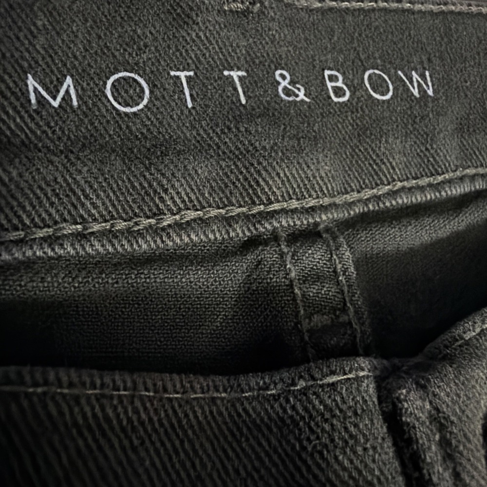 Mott & Bow Skinny Fit Pants Mens 33(34)x32 Green Stretch Chino 5-Pocket - Picture 7 of 10